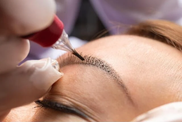 Brow shading technique during permanent makeup treatment