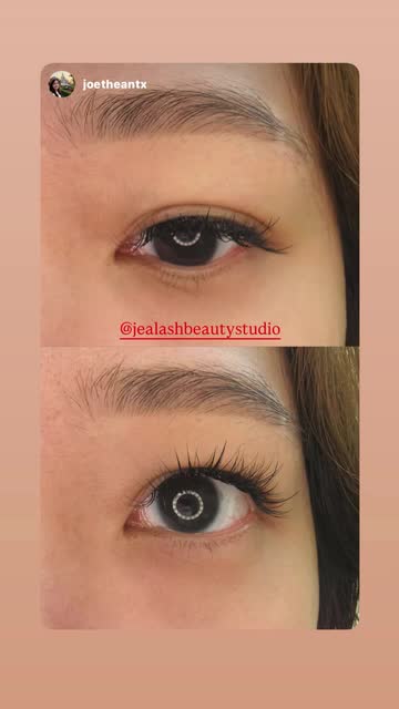 Eyelash extension result example from Jealash