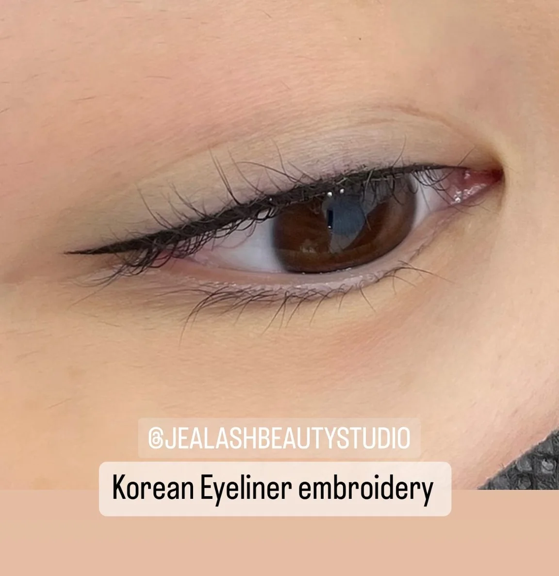 Korean eyeliner embroidery result from Jealash