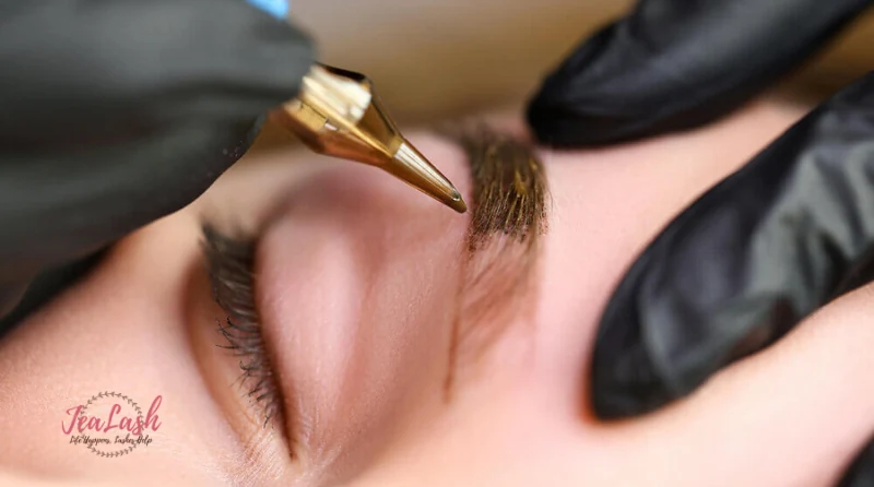 Brow embroidery and microblading result at Jealash Kovan