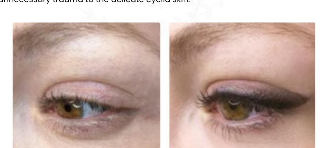 Eyeliner embroidery finish examples