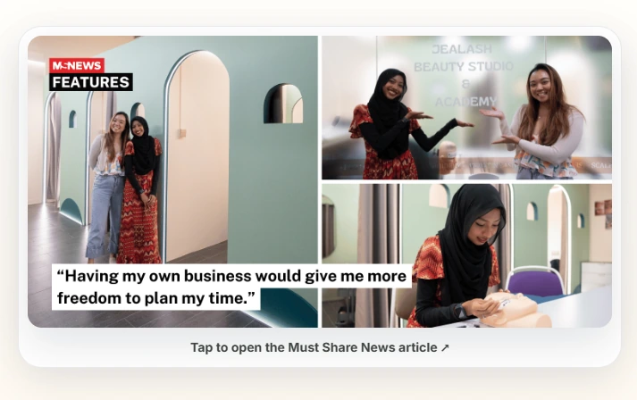 Must Share News feature about Jealash Beauty Studio and Academy