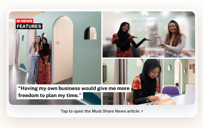 Must Share News feature about Jealash Beauty Studio & Academy
